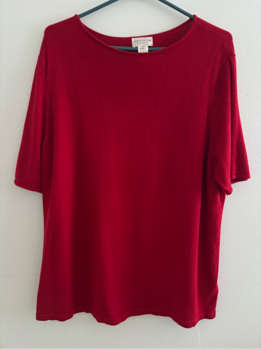 3for $15😍 Jones New York Plus Size Red Crewneck Tee